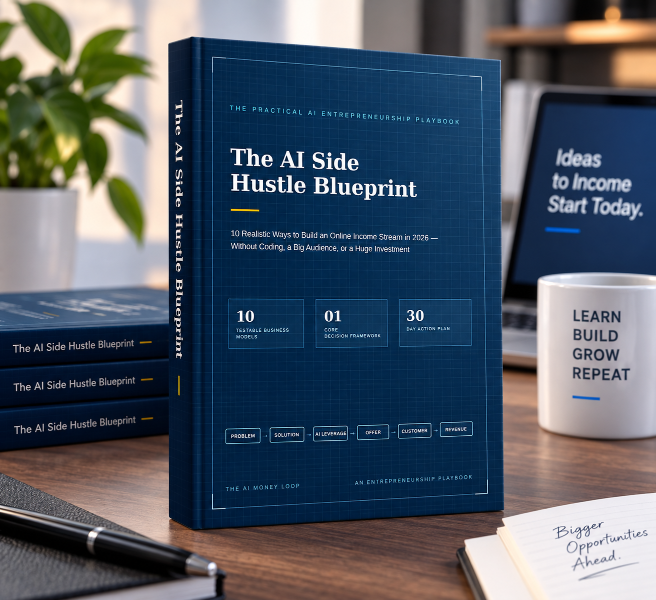 The AI Side Hustle Blueprint — book cover